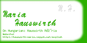maria hauswirth business card